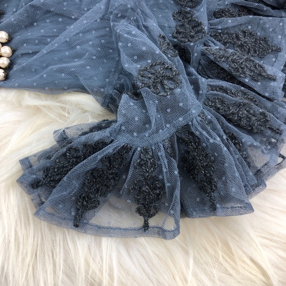 NWT Free People Polka Dot Mesh Ruffled Skirt - Picture 6 of 8